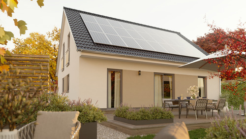 1 - Mitwachshaus_Flair_148_Gartenansicht.png - 5 Zimmer Einfamilienhaus zum Kaufen in Hoyerhagen