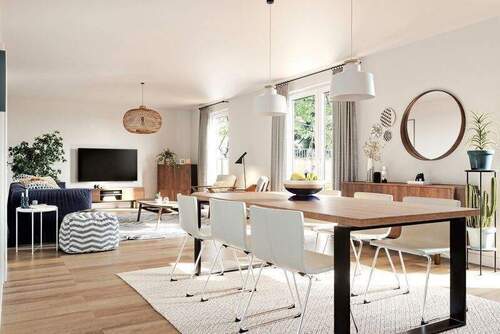2 - Mitwachshaus-Flair-148-Wohnzimmer.jpg - Einfamilienhaus mit 166,00 m² in Hoyerhagen zum Kaufen