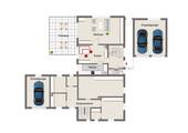 Grundriss Erdgeschoss - 5 Zimmer Mehrfamilienhaus, Wohnhaus in Wallersdorf
