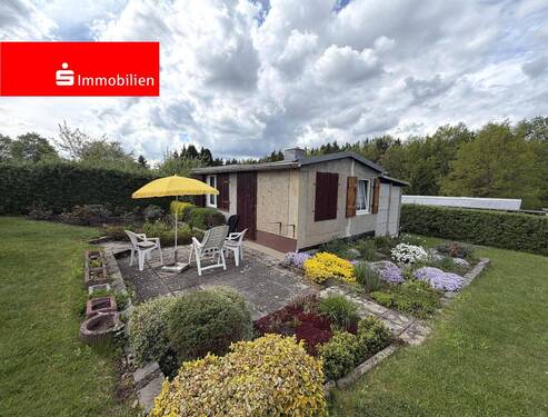 Gartenbungalow mit Terrasse - Natur genießen - ebenes Gartengrundstück mit Bungalow und direkter Zufahrt!
