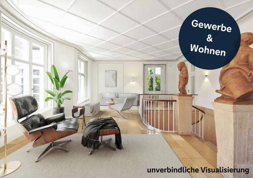 Unverbindliche Visualisierung: offenes Wohnen - Wohnen und Arbeiten oder beides in der Kombination