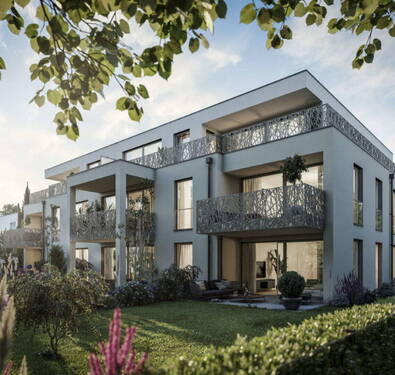 Bild 1 - Erstbezug 2026: Helle 2-Zi.-Wohnung in ruhiger Villenlage - Balkon ins Grüne, hohe Decken, TG