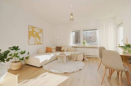 Wohnzimmer - Etagenwohnung mit 64,90 m&sup2; in Bremerhaven zum Kaufen
