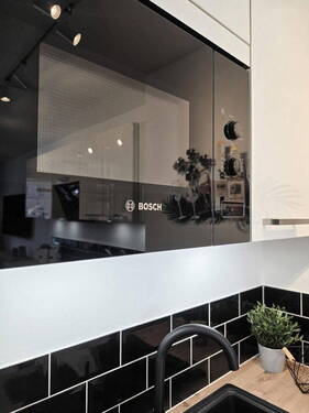 Küche + Bosch Mikrowelle - 