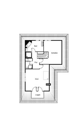 Dachgeschoss - Badewanne - 