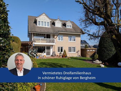 Dreifamilienhaus in Toplage - Vermietetes Dreifamilienhaus in ruhiger Nebenstraße von Bergheim