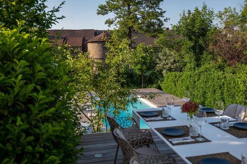 Blick zum Pool - 