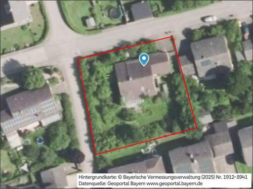 Luftbild mit Grenzen - 