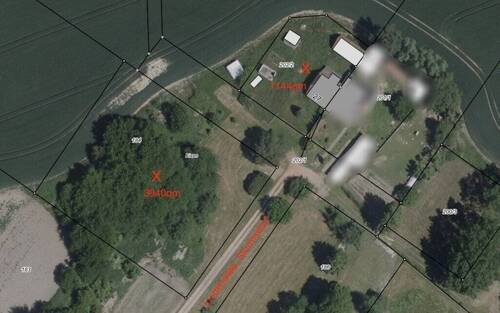 Luftansicht der Flurstücke - 3 Zimmer Doppelhaushälfte in Eixen