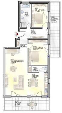 Palzem_Roemerstrasse_Whg06 - 3 Zimmer Etagenwohnung in Palzem