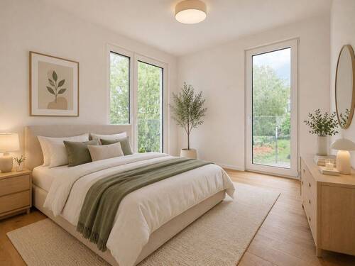 Einrichtungsbeispiel Schlafzimmer (KI-generiert) - 