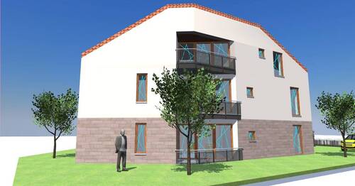 Bild 1 - Obergeschosswohnung mit Balkon in KFW 40 QNG!