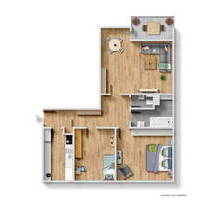 Frisch sanierte 3 Zimmer Wohnung mit Küche und sonnigem Balkon - Königsbrunn
