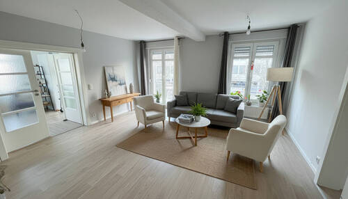 Wohnbereich virtuelles Homestaging - 3 Zimmer Etagenwohnung zum Kaufen in Mannheim