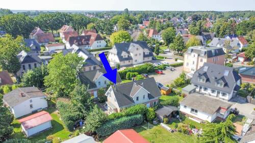 Luftbild Nordostansicht - Doppelhaushälfte mit 65,00 m&sup2; in Zingst zum Kaufen
