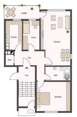 Etagenwohnung - 