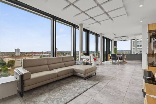 Aussicht - Wohnbereich - 3 Zimmer Etagenwohnung zum Kaufen in Karlsruhe