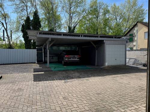 Doppelcarport und Garage - 