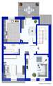 Grundriss Wohnung Dachgeschoss - 