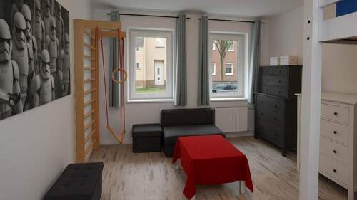 Erdgeschoss - Kinderzimmer (per KI aufgeräumt) - 