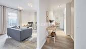 Flur _ Wohnraum Musterwohnung - Etagenwohnung mit 94,90 m&sup2; in Schwerin zur Miete