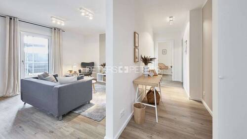 Flur _ Wohnraum Musterwohnung - Etagenwohnung mit 94,90 m&sup2; in Schwerin zur Miete