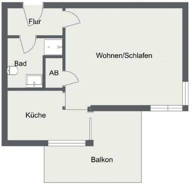Wohnung 7.JPG - 1 Zimmer Etagenwohnung zum Kaufen in Ilmenau