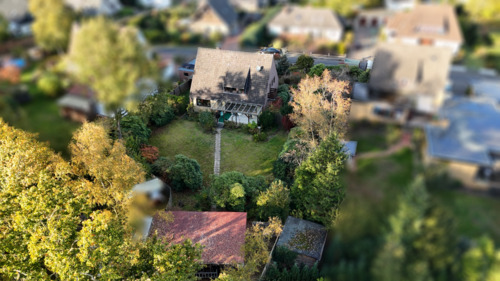 Drohnenansicht - 5 Zimmer Einfamilienhaus zum Kaufen in Ottersberg