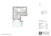 Grundriss m. Möblierungsbeisp. - 2 Zimmer Etagenwohnung in Eching