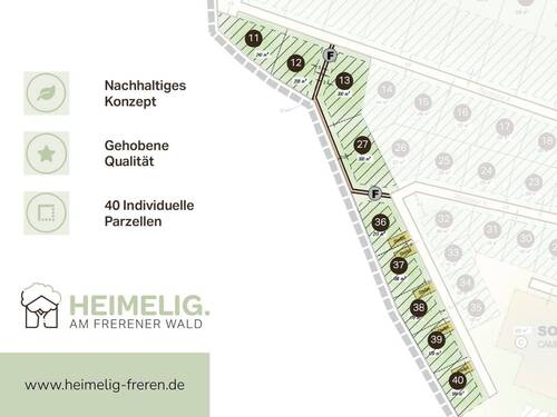 Parzellen-Feld-Waldrandlage 2 (1) - Baugrundstück für modernes Kompakthaus - naturnahes Ferienwohnen im gehobenen Stil