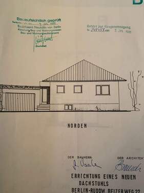 Baugenehmigung Dachstuhl - 