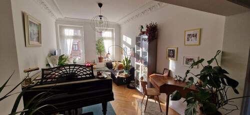 Wohnbereich - Etagenwohnung mit 61,00 m&sup2; in Leipzig zur Miete