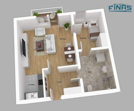 2027-5001-Auftrag 13606-Objekt.jpg - 2 Zimmer Etagenwohnung zur Miete in Staufenberg