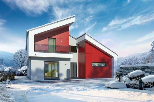 Ansicht Eingang - Haus für Individualisten in exklusiver Höhenlage