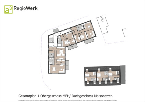 Gesamtplan 1. Obergeschoss MFH - 