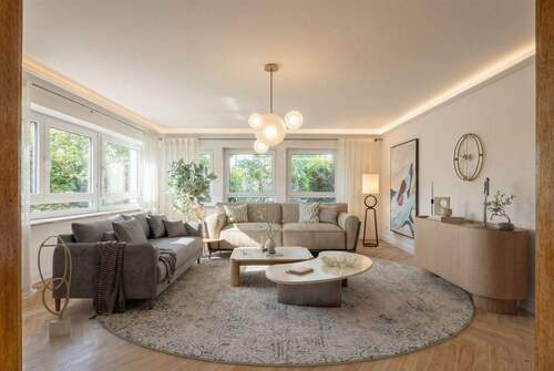 Wohnzimmer (EG Einrichtungsbeispiel) - Mehrfamilienhaus, Wohnhaus mit 304,00 m&sup2; in Frankfurt am Main zum Kaufen