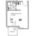 Grundriss - Etagenwohnung mit 27,00 m² in Wiefelstede zum Kaufen