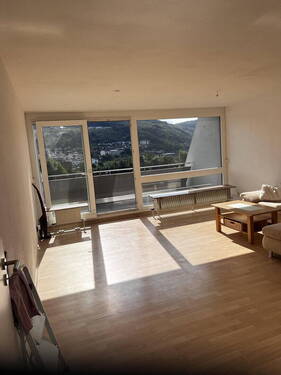 Wohnzimmer Blick raus - 2 Zimmer Etagenwohnung zum Kaufen in Bingen
