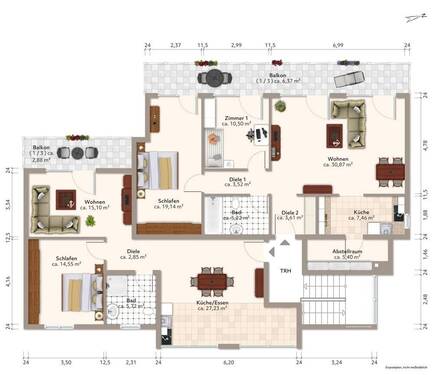 Obergeschoss (Mietshaus) - 