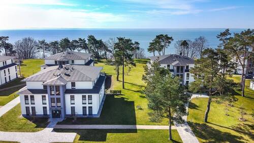 Drohnenansicht Panorama - Ankommen. Bleiben. Genießen. - Usedom für die ganze Familie. Direkter Blick aufs Haff!