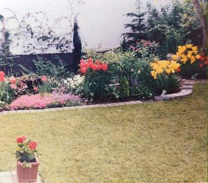 Garten früher mit Wiese - 