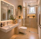 Bad mit Dusche - 