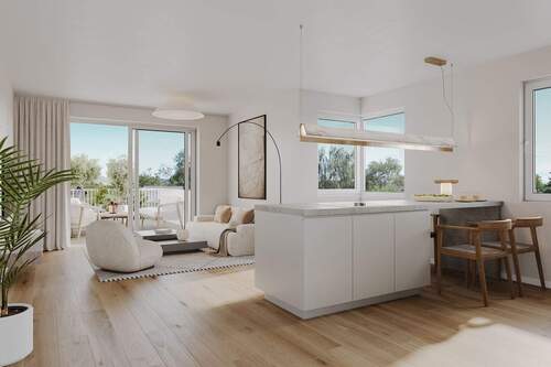 Wohn-/ Koch-/ Essbereich - Etagenwohnung mit 81,30 m&sup2; in München zum Kaufen