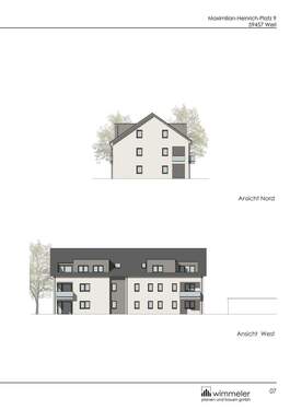 Ansicht Nord / West - 3 Zimmer Etagenwohnung in Werl