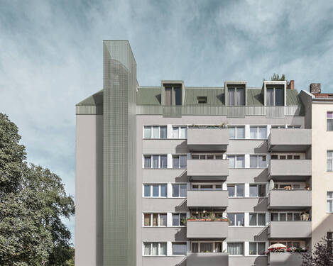 Visualisierung_Ansicht_Süd - Bezugsfrei ab 052026: 3 Zimmer-Wohnung im schönen Charlottenburg mit Südbalkon