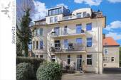 001 - Terrassenansicht - Altbaucharme Bielefeld-City - Nähe Pauluskirche: Gut aufgeteilte 5 Zimmer-Wohnung mit Terrasse