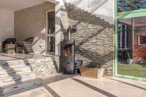 Kamin im Wintergarten - 