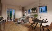 Innenvisualisierung Wohnzimmer 1 Zimmer EG - Rundum Wohlfühlen: Schöne 1-Zimmer Eigentumswohnung öffentlich geförderter Wohnraum nach WoFG