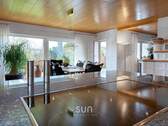 WOHNBEREICH MIT BLICK IN DIE NATUR - 