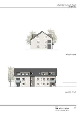 Ansicht Nord / West - 3 Zimmer Etagenwohnung in Werl